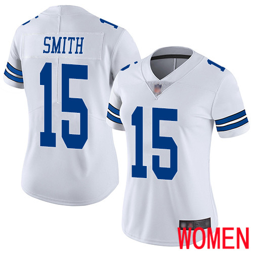Women Dallas Cowboys Limited White Devin Smith Road 15 Vapor Untouchable NFL Jersey
